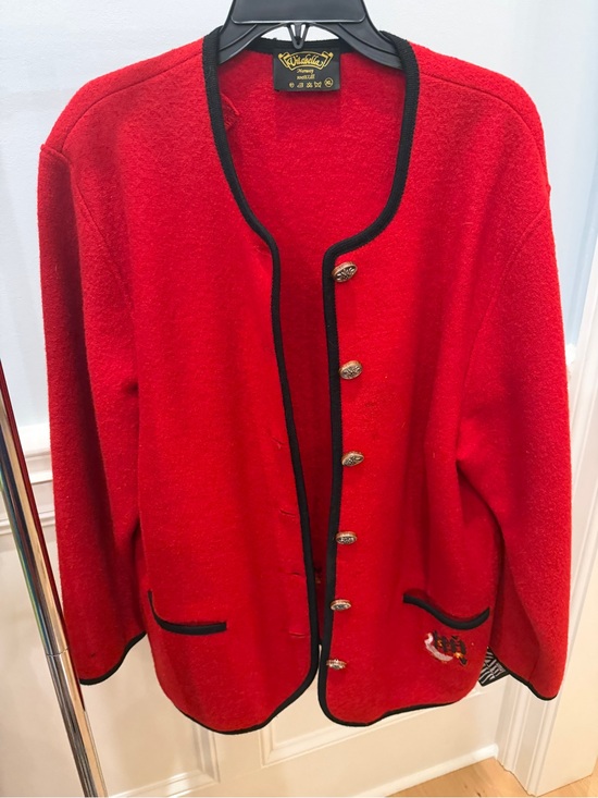 Vitabella Jackets & Blazers - Vintage Vitabella Red Wool Goose Button Front Jacket XL
